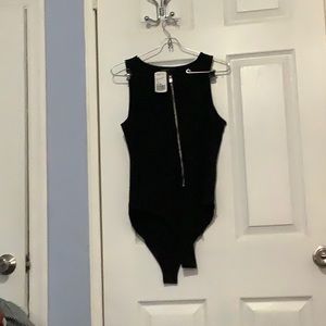 Black sleeveless body suit